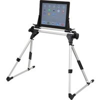 折りたたみ式 スマホ＆タブレットスタンド ブラック a24657 1個 トレードワン（直送品）