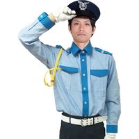 モビメントコスモ 【警備服】夏服 立襟シャツ 水色 長袖 6L 1022TL-6L 1着（直送品）