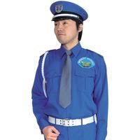 モビメントコスモ 【警備服】夏服 立襟シャツ 青 長袖 1041TL