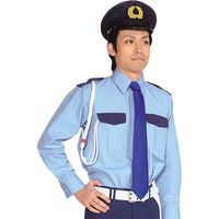 モビメントコスモ 【警備服】夏服 立襟シャツ 水色ツートン 長袖 1052TL