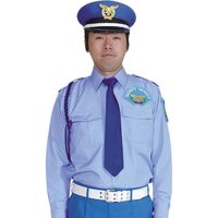 モビメントコスモ 【警備服】夏服 立襟シャツ 水色 長袖 1153TL