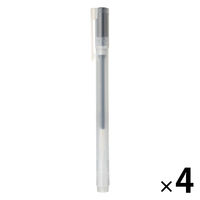 無印良品 ゲルインキボールペン キャップ式 0.38mm 黒 1セット（4本） 良品計画