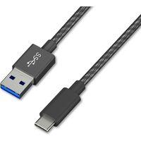 アイリスオーヤマ 高耐久USB3.1ケーブル 1m(GEN1)　ICAC-D10-B　ブラック　1個（直送品）