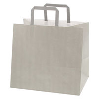 手提げ紙袋　フラットチャームバッグ　平手　エコアッシュ