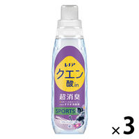 レノア クエン酸in(クエン酸イン) 超消臭 SPORTS リフレッシュリリー 本体 430mL 1セット（1個×3） すすぎ消臭剤 P＆G
