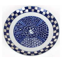 石丸陶芸 兎銀市松 プレート 185mm 6121530513 1枚（直送品）