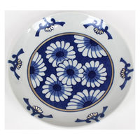 石丸陶芸 菊割銀小花 プレート 185mm 6121570513 1枚（直送品）