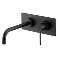 カクダイ カクダイ壁ユニット混合栓L Mブラック 199-001B-MD 1個（直送品）