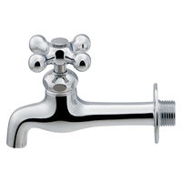 カクダイ 横水栓ロング 701-021B-CH 1個（直送品）