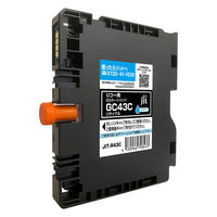 ジット リコー（RICOH）用 リサイクルインク JIT-R43C シアン 1個