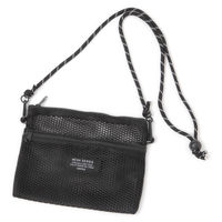 【LAKOLE/ラコレ】 メッシュダブルポケットショルダーバッグ ブラック