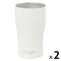 ステンレスタンブラー(330ml) アイボリー 1セット（1個×2） LAKOLE/ラコレ