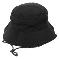 撥水加工 UVパッカブルハット ブラック LAKOLE/ラコレ