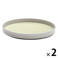 樹脂製そば皿 ライトグレー 1セット（1枚×2） LAKOLE/ラコレ