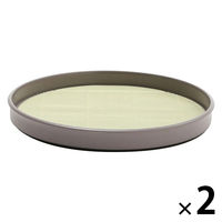 樹脂製そば皿 グレー 1セット（1枚×2） LAKOLE/ラコレ