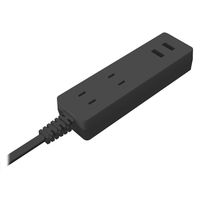 トップランド 延長コード 電源タップ 1m 2個口 USBーA充電ポート(2個口)付 抗菌加工 STPA10-BK 1個