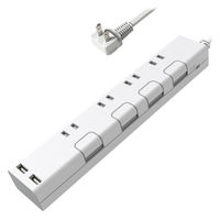 トップランド 延長コード 電源タップ 1m 4個口 個別スイッチ USB付 雷ガード 抗菌 STPC100-WT 1個