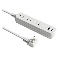 トップランド 延長コード 電源タップ 2m 3個口 USBーA+C充電付 PD対応 両面挿し TPD20-WT 1個