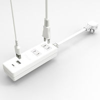 トップランド 延長コード 電源タップ 2個口 USB-A+C充電ポート付 抗菌加工