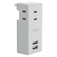 トップランド 電源タップ 3個口 USBーA充電ポート(2個口)付 3.4A 雷ガード 抗菌 STPP500-GR 1個