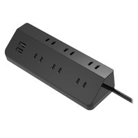 トップランド レイアウト自在 電源タップ 1.5m 6個口 両面挿し対応 USB充電ポート付 TPL615-BK 1個