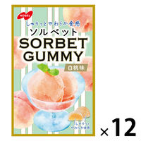 グミ 食べきりサイズ ソルベットグミ 白桃味 50g 1セット(1個×12) ノーベル