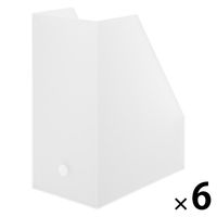 無印良品 ポリプロピレンスタンドファイルボックス ワイド Ａ４用 約幅１５×奥行２７．６×高さ３１．８ｃｍ クリア 6個 良品計画