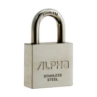 アルファ ステンレス南京錠(カギ違い) No.N2740-40 KD 1セット 68-5103-30（直送品）