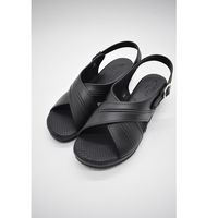 山一 スタンダードクロスサンダル ブラック M 10BKM 1足 67-9300-17（直送品）