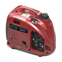 ETG Japan インバーター発電機 リコイルスタート式 900VA G900i 1個 65-2744-79（直送品）