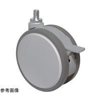 東海キャスター 抗菌 双輪キャスター φ100 自在ダブルストッパー付 ネジ式 KF100N10WSL-14 1個 65-9139-30（直送品）