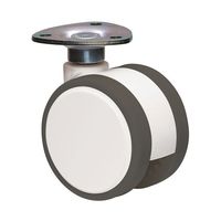 東海キャスター 双輪キャスター φ60 自在 プレート式 FW060 1個 65-6898-03（直送品）