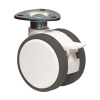 東海キャスター 双輪キャスター φ60 自在S付 プレート式 FW060S 1個 65-6898-04（直送品）