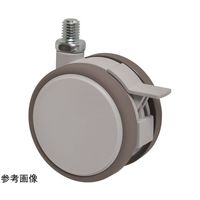 東海キャスター ダストカバー付 双輪キャスター φ75 自在ストッパー付 ネジ式 CF075N12SL-14 1個 65-8881-53（直送品）