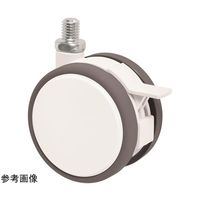 東海キャスター ダストカバー付 双輪キャスター φ75 自在ストッパー付 ネジ式 CFW075N12SP1.25L-14 1個（直送品）