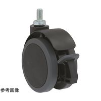 東海キャスター 振動・衝撃吸収 双輪キャスター φ100 自在ストッパー付 ネジ式 CT100N3SL-19-Y 1個 65-8881-75（直送品）