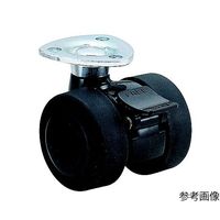 東海キャスター 双輪キャスター φ40 自在ストッパー付 プレート式 TE40SF26X26 1個 65-8300-60（直送品）