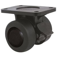 東海キャスター 双輪キャスター φ40 固定ストッパー付 プレート式 TE40KS 1個 65-8300-70（直送品）