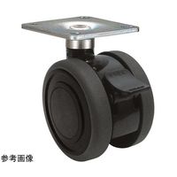 東海キャスター 双輪キャスター φ60 自在 ダブル ストッパー付 プレート式 TE60JWSF46X35 1個 65-8728-75（直送品）