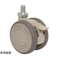 東海キャスター 双輪キャスター φ60 自在 ストッパー付 ネジ式 TEA60JN4SP20L-16 1個 65-8729-49（直送品）