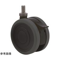 東海キャスター 双輪キャスター φ100 自在 ダブル ストッパー付 ネジ式 ステンレス仕様 SUS-TE100N12WSL-22 1個（直送品）