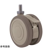 東海キャスター 双輪キャスター φ100 自在 ダブル ストッパー付 ネジ式 ステンレス仕様 SUS-TEA100N12WSL-22 1個（直送品）