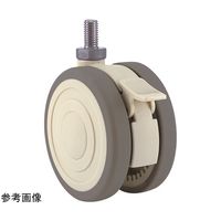 東海キャスター 双輪キャスター φ100 自在 ダブル ストッパー付 ネジ式 ステンレス仕様 SUS-TEC100N12WSL-22 1個（直送品）