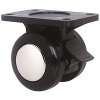 東海キャスター 双輪キャスター φ40 固定ストッパー付 プレート式 TY40KS 1個 65-8880-82（直送品）