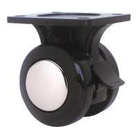 東海キャスター 双輪キャスター φ50 固定ストッパー付 プレート式 TY50KS 1個 65-8881-15（直送品）