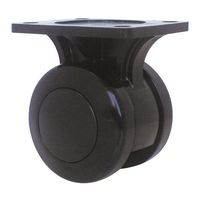 東海キャスター 双輪キャスター φ50 固定 プレート式 TY50KB 1個 65-8881-32（直送品）