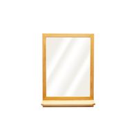 小野シャンブル (木製)木枠ミラー 900×595mm No.368 1台 68-5753-83（直送品）