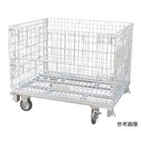 サンキン パレット コイルタイプ 1050×1050×1100mm(金網ピッチ50×100mm)キャスター付 1255SCS5S 1台（直送品）