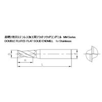 XIATEC 超硬2枚刃ステンレス加工用ソリッドエンドミル D1.5B 10本/1セット MM-2T-D1.5B 1セット(10本)（直送品）