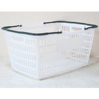 大和産業 買い物かご ナチュラル把手エバーグリーン 5個入 SL-20 1セット(5個) 65-5552-71（直送品）